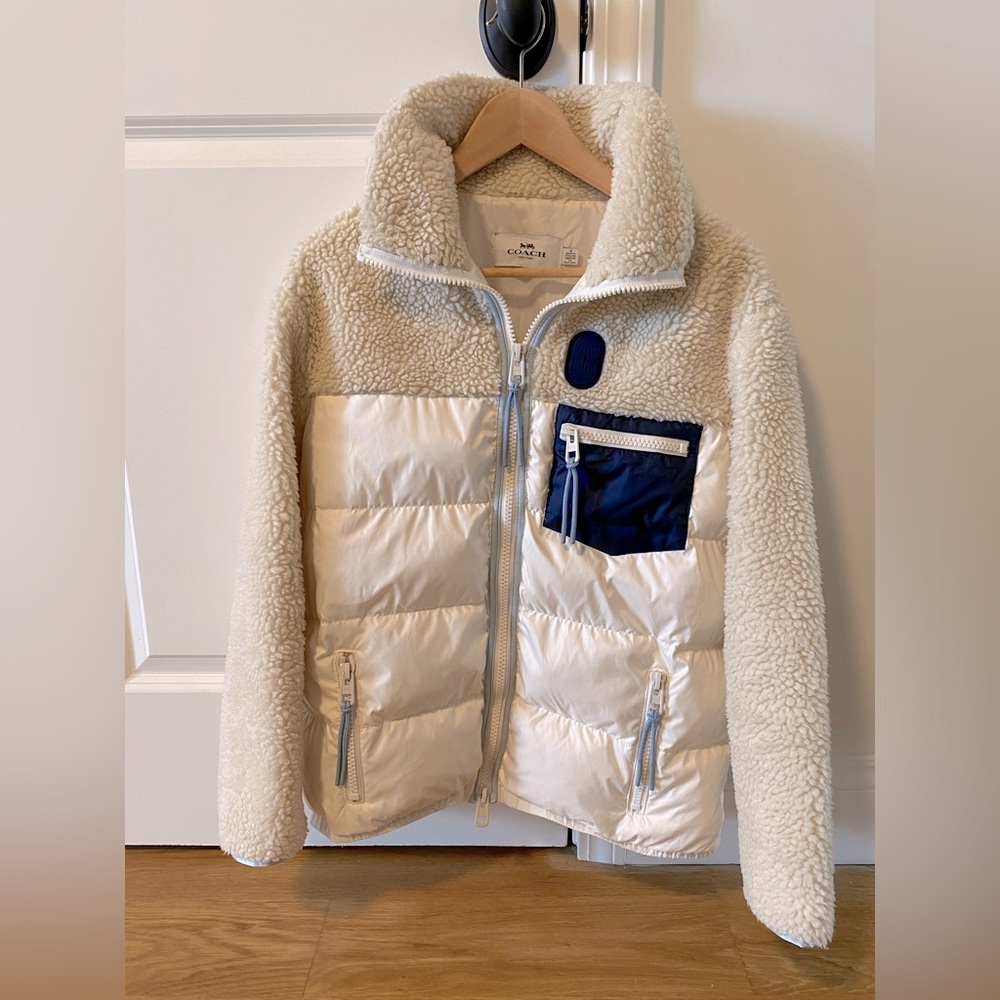 Coach shearling puffer jacket